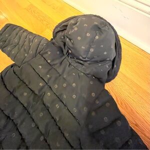 Jacadi Black Polka Dot Winter Coat